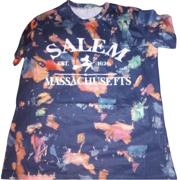 Tie-Dye Salem Graphic T-Shirt Size XL NWOT P2P 22 in - Picture 2 of 5